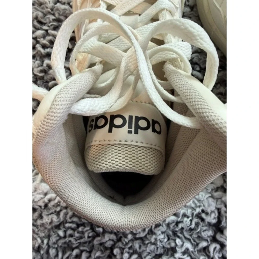 Women's White Adidas Hoops‎ 3.0 Mid Shoes Size 6.5